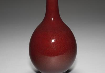 图片[2]-Gall-bladder-shaped vase with sacrificial red glaze, Qing dynasty, Kangxi reign (1662-1722)-China Archive